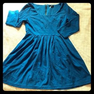 Three quarter sleeve Skater Dress